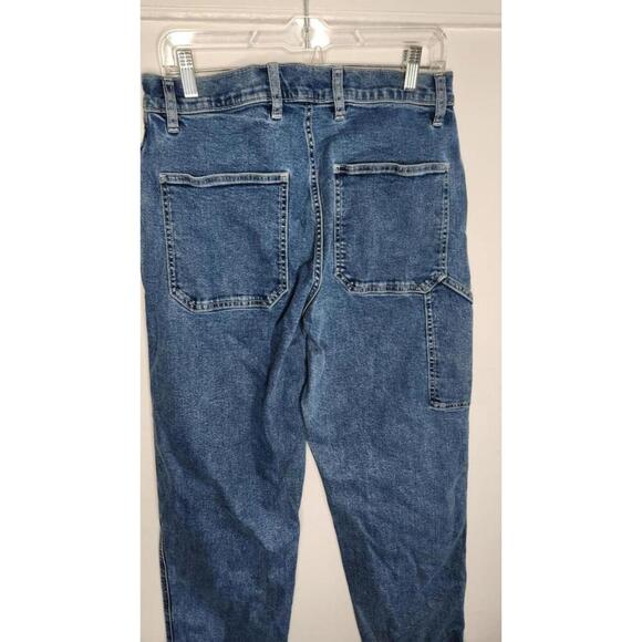 Uniqlo Jeans Mens Medium Blue Denim Relaxed Fit Drawstring Waist Casual Pants - Picture 6 of 9